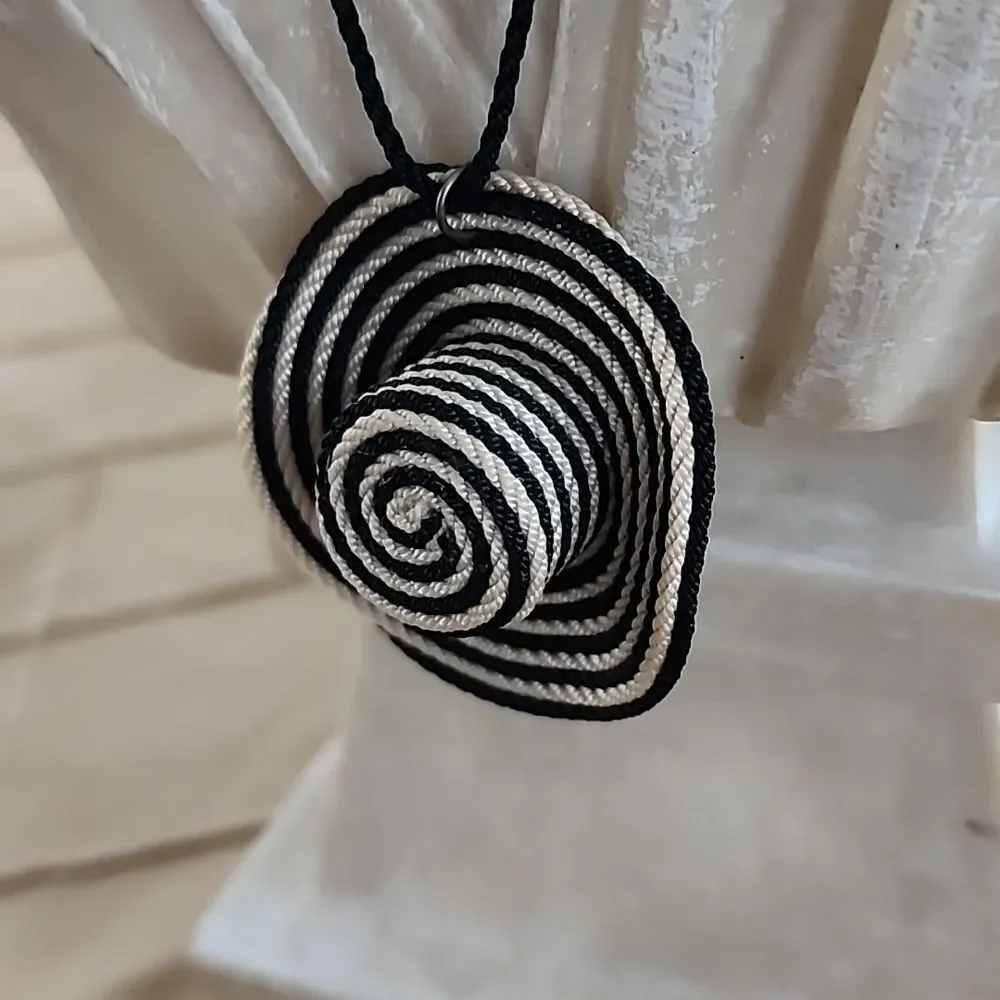 Striped Sun Hat Beaded Cord Necklace Fun Novelty Beach Pool